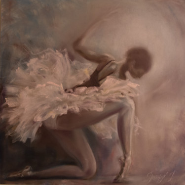 Painting titled "Her Soul" by Galina Grygoruk, Original Artwork, Oil Mounted on Wood Panel