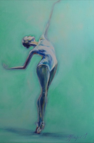 Painting titled "Aspiration" by Galina Grygoruk, Original Artwork, Oil Mounted on Wood Panel