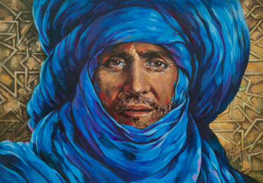 Malerei mit dem Titel "Tuareg" von Galina Kondrashova, Original-Kunstwerk, Acryl