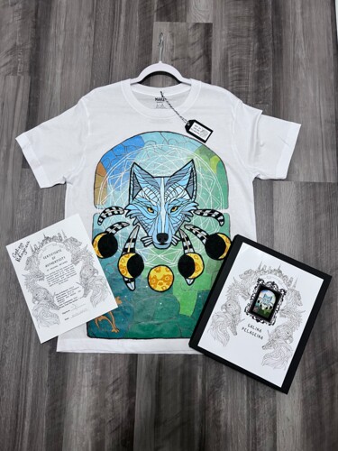 纺织艺术 标题为“Wolf” 由Galina Pelageina, 原创艺术品, 丙烯
