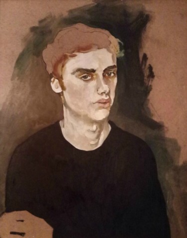 Картина под названием "Ashton James" - Таня Шваюк, Подлинное произведение искусства, Масло