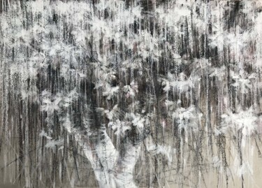 Рисунок под названием "Thousands of cherry…" - Galina Poloz, Подлинное произведение искусства, Пастель