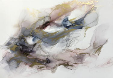 Malerei mit dem Titel "Nord wind" von Galina Poloz, Original-Kunstwerk, Tinte