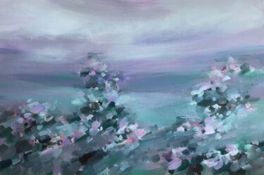 Painting titled "Road to lavender fi…" by Galina Poloz, Original Artwork, Acrylic