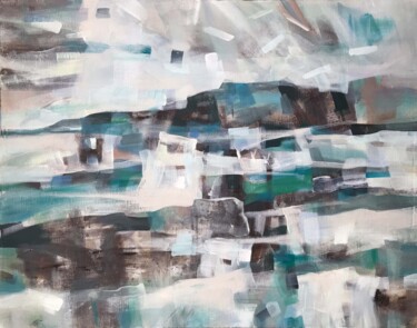 Painting titled "Landscape. Misty va…" by Galina Poloz, Original Artwork, Acrylic