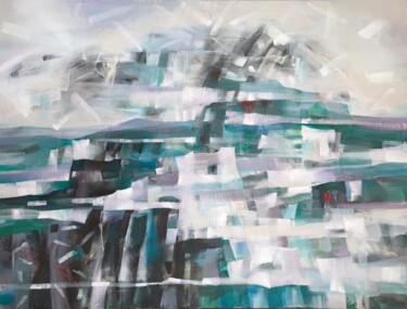 Malarstwo zatytułowany „Misty valley 1.” autorstwa Galina Poloz, Oryginalna praca, Akryl
