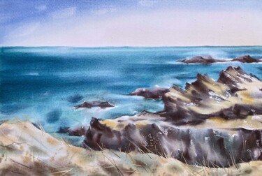 Malerei mit dem Titel "North wind. Scotlan…" von Galina Poloz, Original-Kunstwerk, Aquarell