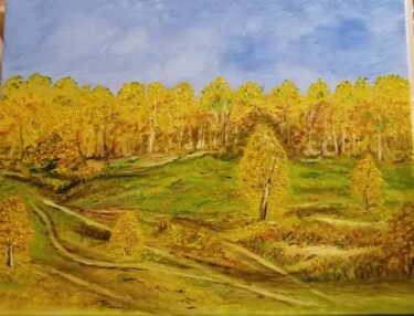 Картина под названием "Осень" - Галина Вацик, Подлинное произведение искусства, Масло