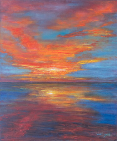 "Pacific Sunset" başlıklı Tablo Galina Vasiljeva tarafından, Orijinal sanat, Petrol