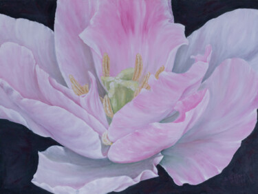 Pintura intitulada "Tulip. Inspired by…" por Galina Vasiljeva, Obras de arte originais, Óleo