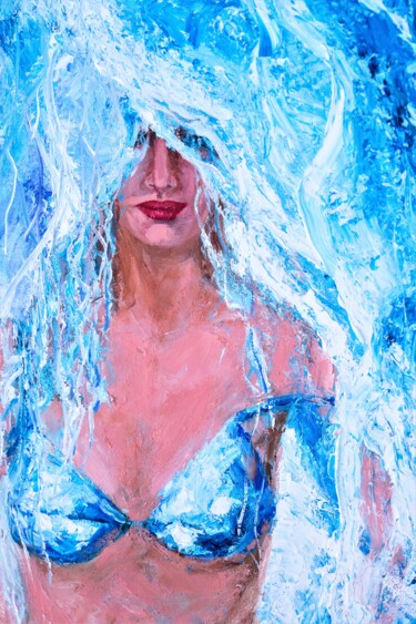 Картина под названием "Sight from the waves" - Galina Vasiljeva, Подлинное произведение искусства, Масло