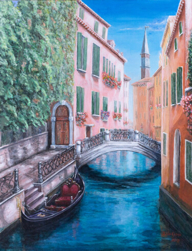 Картина под названием "Venice" - Galina Vasiljeva, Подлинное произведение искусства, Акрил