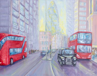 Pittura intitolato "Welcome to London" da Galina Vasiljeva, Opera d'arte originale, Olio