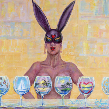 Peinture intitulée "Cocktail Bar. It's…" par Galina Vasiljeva, Œuvre d'art originale, Acrylique