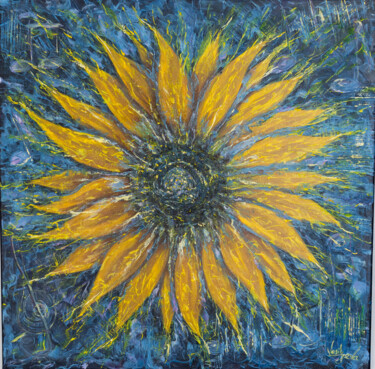 Painting titled "Melody of The Sun" by Galina Vasiljeva, Original Artwork, Oil