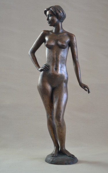 Sculpture titled "Обнаженная" by Anatolii Medvedev, Original Artwork, Bronze