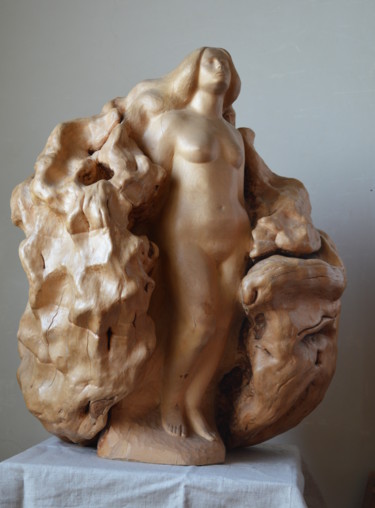 Sculptuur getiteld "Лада" door Anatolii Medvedev, Origineel Kunstwerk, Hout