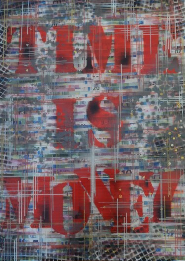 TIME IS MONEY #1 DOLLART Collages titled "TIME IS MONEY #1 DO…" by Galina N, Original Art, Collages