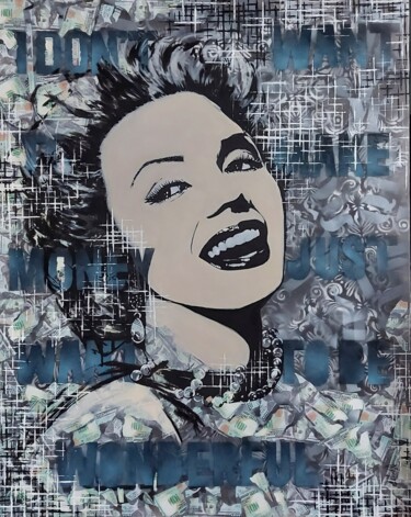 Collagen mit dem Titel "WONDERFUL MARILYN #…" von Galina N, Original-Kunstwerk, Acryl