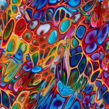 Цифровое искусство под названием "Фейерверк из цветны…" - Галина Костяева, Подлинное произведение искусства, Цифровая живопи…