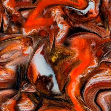 Цифровое искусство под названием "Orange valley" - Галина Костяева, Подлинное произведение искусства, Цифровая живопись