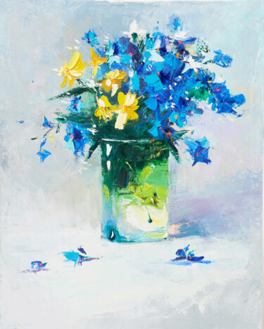 Картина под названием "Spring bouquet" - Galiya Hami, Подлинное произведение искусства, Масло