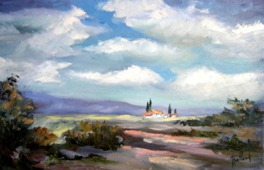 Peinture intitulée "paysage-ensoleille." par Fragal, Œuvre d'art originale