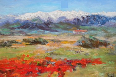 Painting titled "Le Canigou" by Fragal, Original Artwork