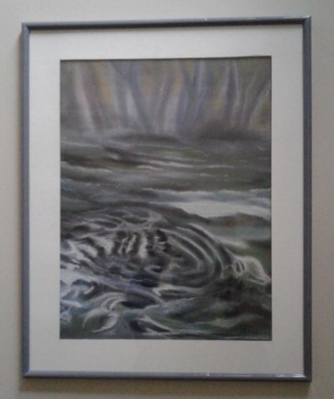 Drawing titled "Tourbillons" by Jocelyne Gallecier, Original Artwork, Pastel