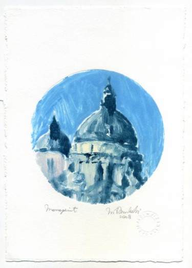 Printmaking titled "Basilica di Santa M…" by Maria Teresa Mulatti Garibaldi, Original Artwork