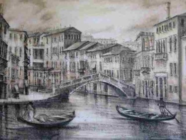 Drawing titled "Ponte delle Guglie,…" by Maria Teresa Mulatti Garibaldi, Original Artwork