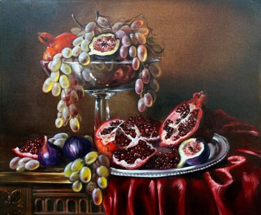 Painting titled "Photo still life" by Olga Bazanova, Original Artwork, Oil