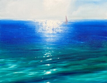 Pittura intitolato "Sea colors" da Olga Bazanova, Opera d'arte originale, Olio