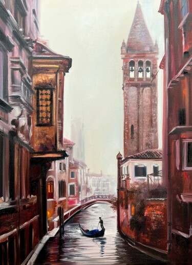 Painting titled "Venice" by Olga Bazanova, Original Artwork, Oil