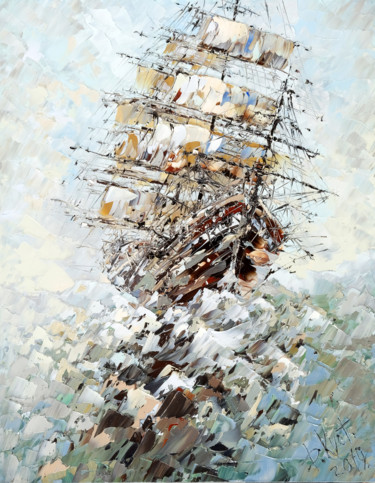 Peinture intitulée "Wind of hope" par Dmitry Kustanovich, Œuvre d'art originale, Huile Monté sur Châssis en bois