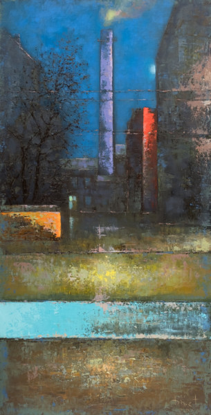 Картина под названием "Narva Zastava" - Dmitry Kustanovich, Подлинное произведение искусства, Масло Установлен на Деревянная…