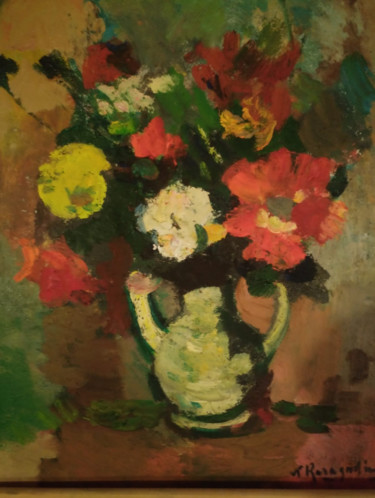 Malerei mit dem Titel "Flowers -Rosen-" von Gallery Schöneweide, Original-Kunstwerk, Öl