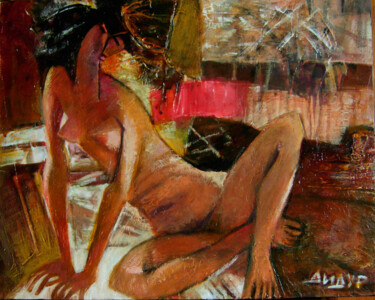Painting titled "Nude4" by Galya Didur, Original Artwork, Acrylic