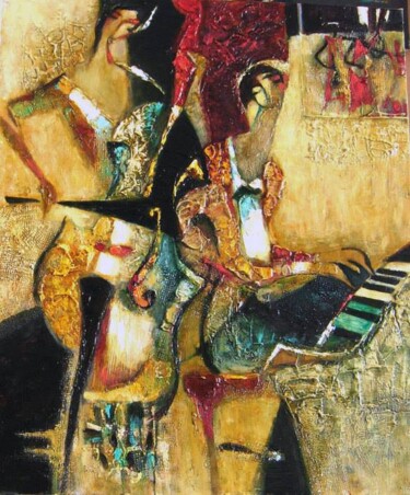 Painting titled "Duet" by Galya Didur, Original Artwork, Acrylic