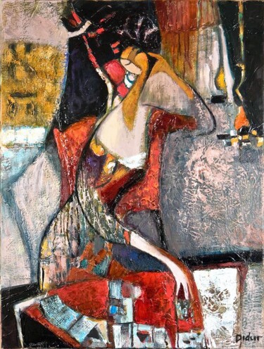 Painting titled "Fortune Teller" by Galya Didur, Original Artwork, Acrylic