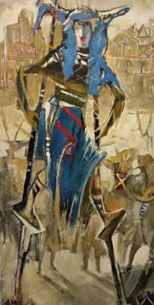 Painting titled "Stilts" by Galya Didur, Original Artwork, Acrylic