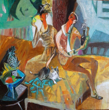 Pittura intitolato "In the interior wit…" da Galya Didur, Opera d'arte originale, Acrilico