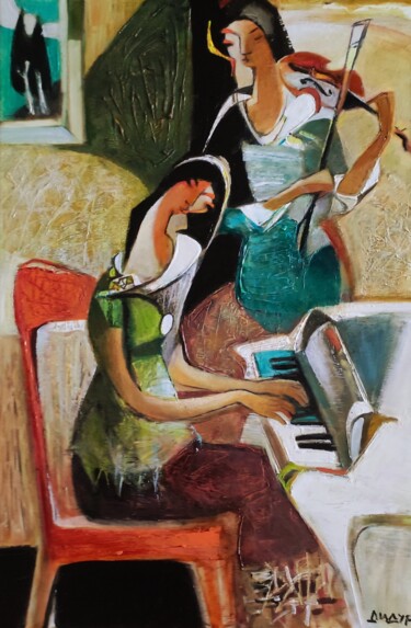 Malarstwo zatytułowany „Piano” autorstwa Galya Didur, Oryginalna praca, Akryl