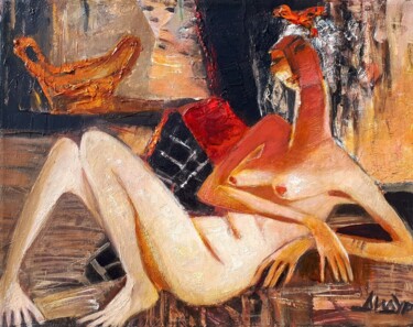Pintura intitulada "Nude1" por Galya Didur, Obras de arte originais, Acrílico