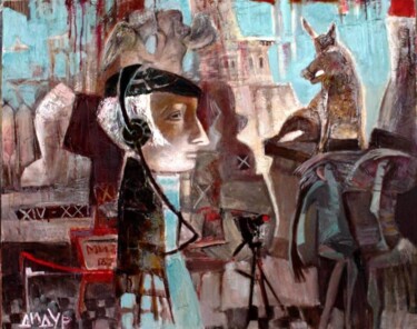 Painting titled "Exhibits 2" by Galya Didur, Original Artwork, Acrylic