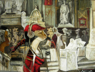 Painting titled ""Exhibits1"" by Galya Didur, Original Artwork, Acrylic