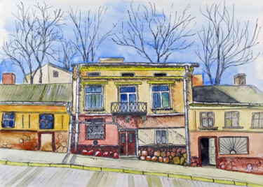 Painting titled "Chernivtsi" by Galyna Maikovych, Original Artwork, Watercolor