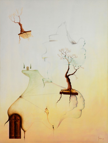 Peinture intitulée "TRIADE, il volo del…" par Artegambasin, Œuvre d'art originale, Huile