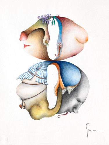 Druckgrafik mit dem Titel "OTTO - Numero eroti…" von Artegambasin, Original-Kunstwerk, Digitaldruck