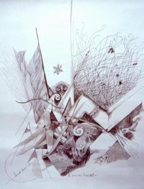 Pintura titulada "Il nido del colibrì" por Raimondo Gambino, Obra de arte original